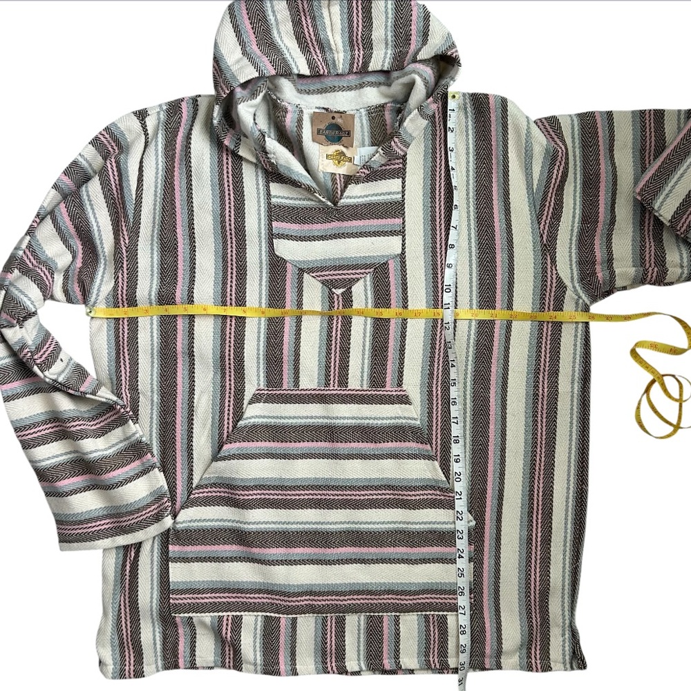 EARTH RAGZ NWT! Women’s Baja Joe Mexican Hoodie Pastel Pocket Brushed Lining XL - Picture 10 of 10